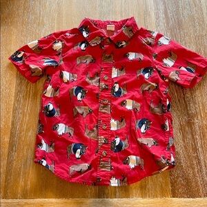 Old Navy Boys SZ 5T Buffalo print button down